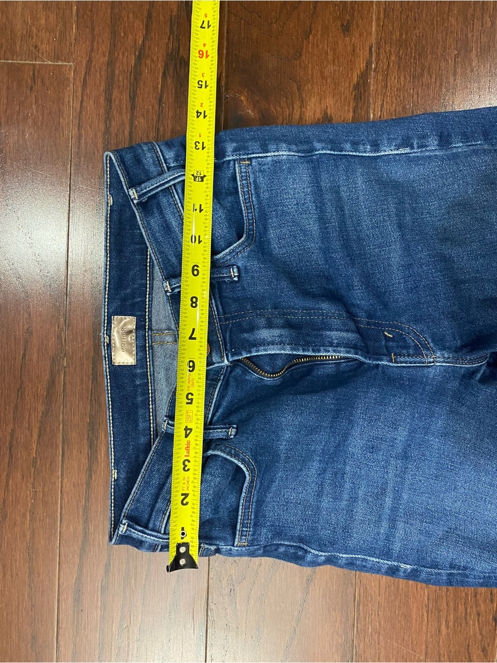 Mother The Hustler Ankle Fray Jeans In Home Movies Dark Wash High Rise Size 26 - Picture 4 of 7